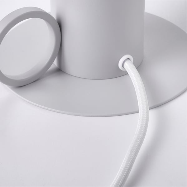 ÅSKMULLER table lamp, dimmable light grey, 24 cm