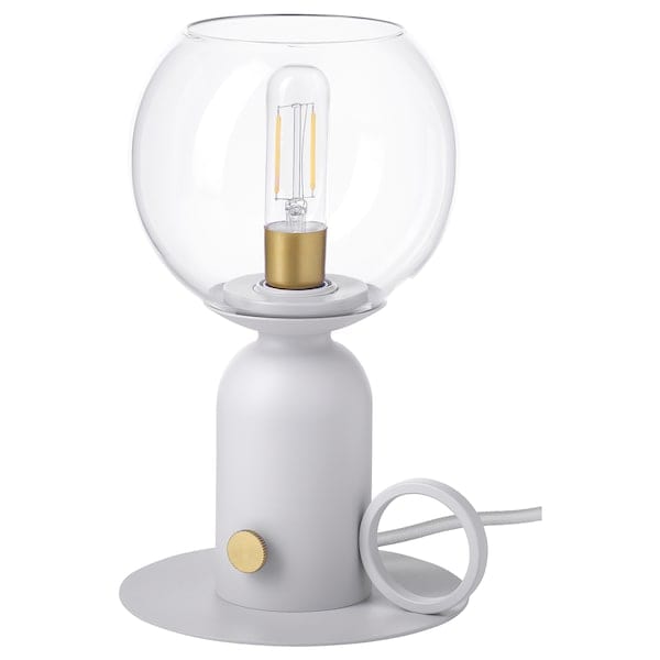 Ikea ÅSKMULLER - Table lamp, adjustable light intensity light gray,24 cm