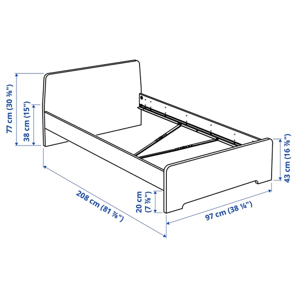 ASKVOLL bed frame, white