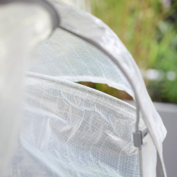 ASPAREN cover for planter, outdoor/transparent white, 83x51x31 cm