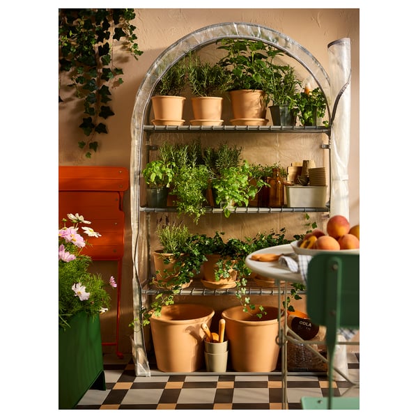ASPAREN - Greenhouse, transparent white,95x32x162 cm