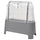 ASPAREN - Plant set, outdoor grey/transparent white, 89x38x91 cm