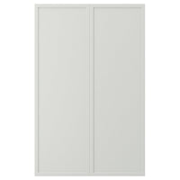 ASPUDDEN 2-p door f corner base cabinet set, light grey, 25x80 cm