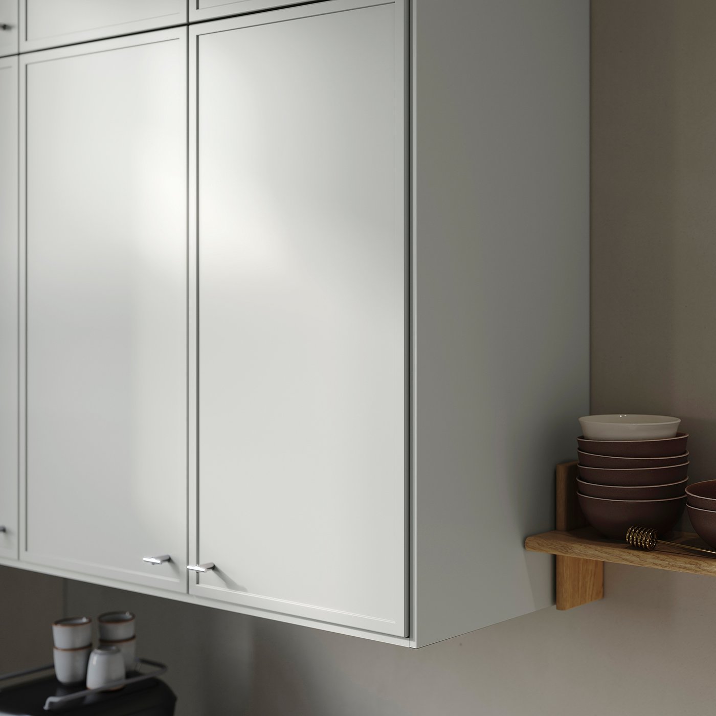 ASPUDDEN door, light grey, 40x200 cm