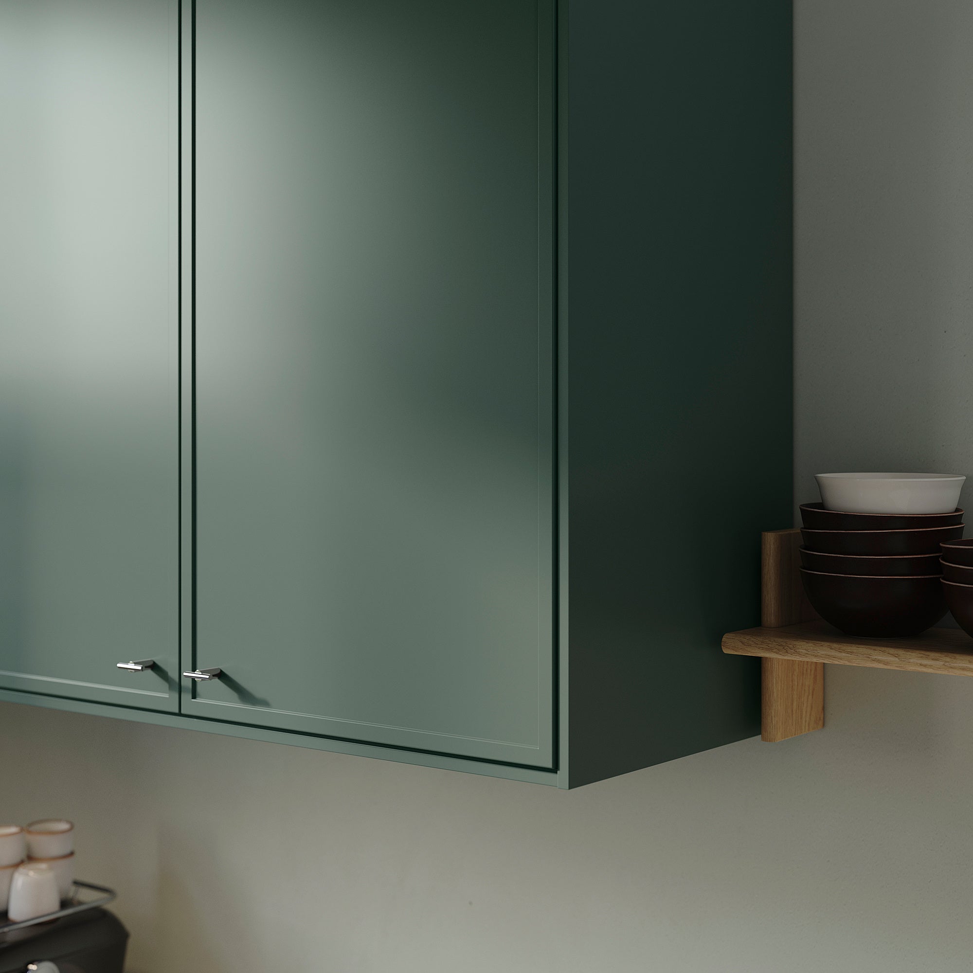 ASPUDDEN door, dark grey-green, 40x200 cm