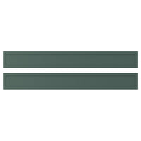 ASPUDDEN drawer front, dark grey-green, 80x10 cm, 2 pack