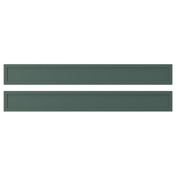 ASPUDDEN drawer front, dark grey-green, 80x9.7 cm, 2 pack