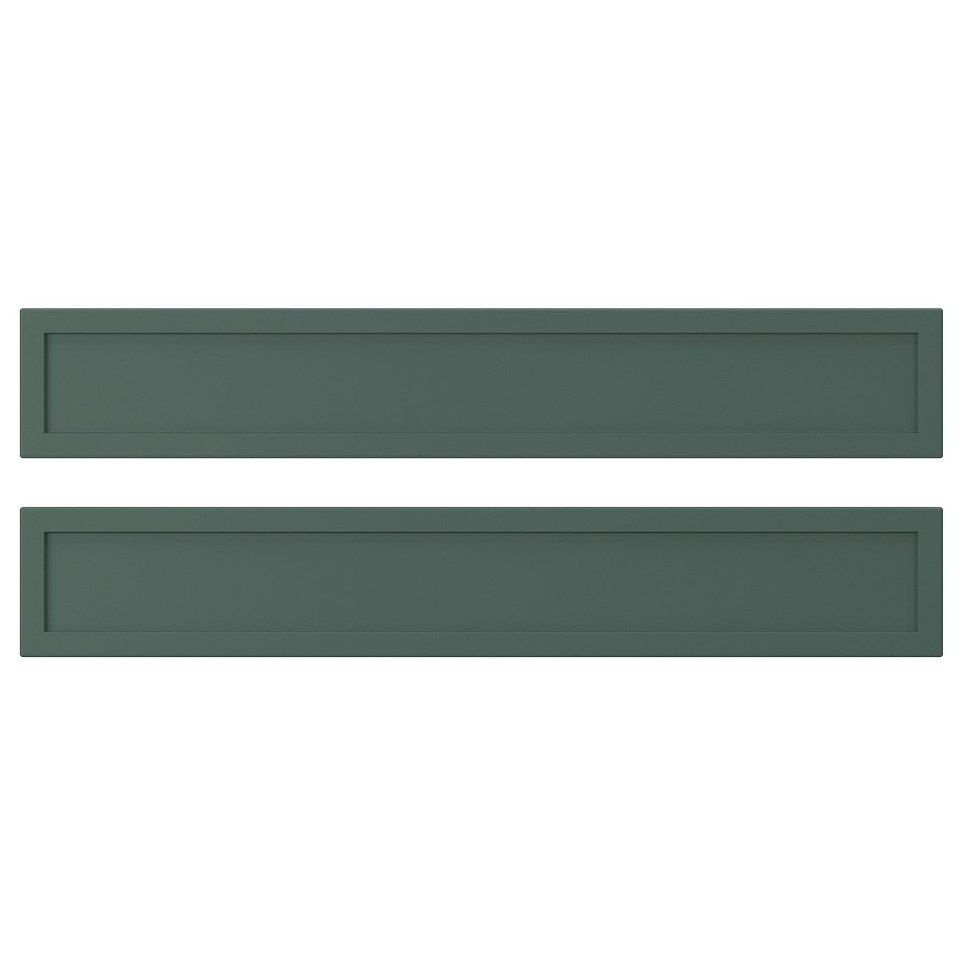 ASPUDDEN drawer front, dark grey-green, 60x10 cm, 2 pack