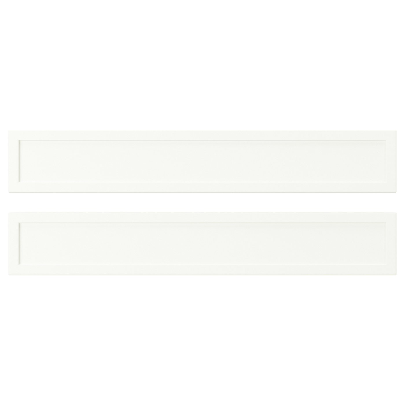 ASPUDDEN drawer front, matt white, 60x10 cm, 2 pack