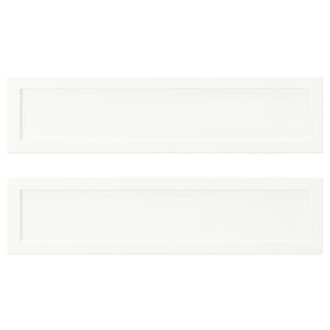 ASPUDDEN drawer front, matt white, 40x10 cm, 2 pack