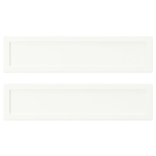 ASPUDDEN drawer front, matt white, 40x10 cm, 2 pack