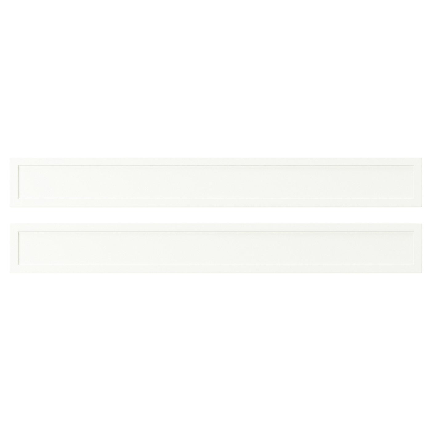 ASPUDDEN drawer front, matt white, 80x10 cm, 2 pack