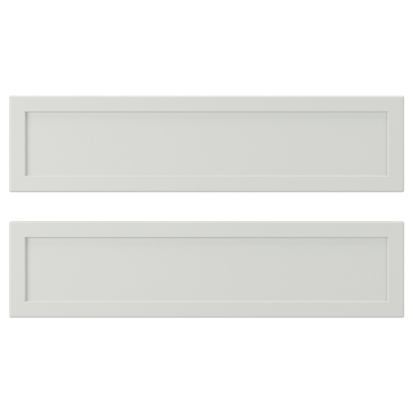 ASPUDDEN drawer front, light grey, 40x9.7 cm, 2 pack