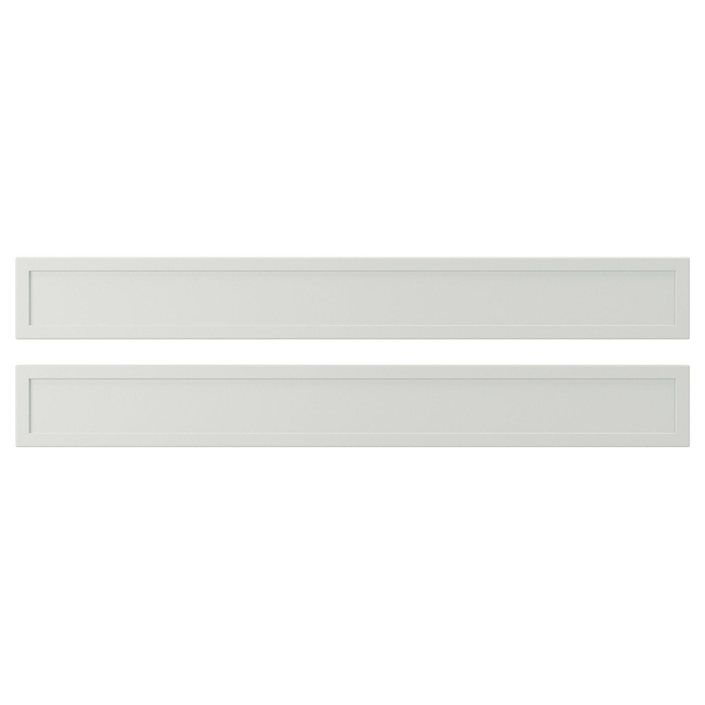 ASPUDDEN drawer front, light grey, 80x10 cm, 2 pack