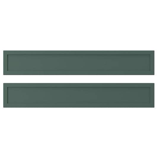 ASPUDDEN drawer front, dark grey-green, 60x10 cm, 2 pack