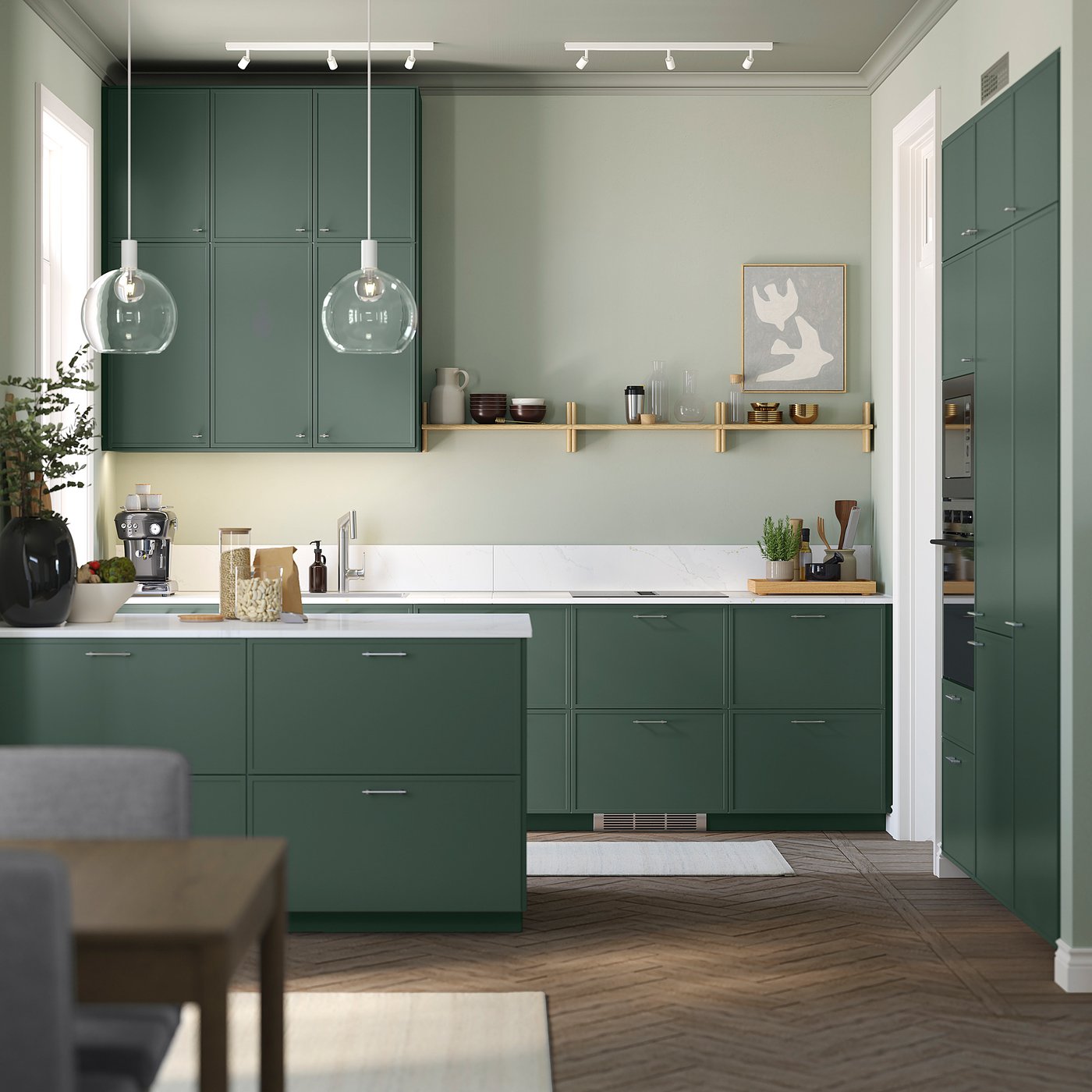 ASPUDDEN drawer front, dark grey-green, 40x20 cm