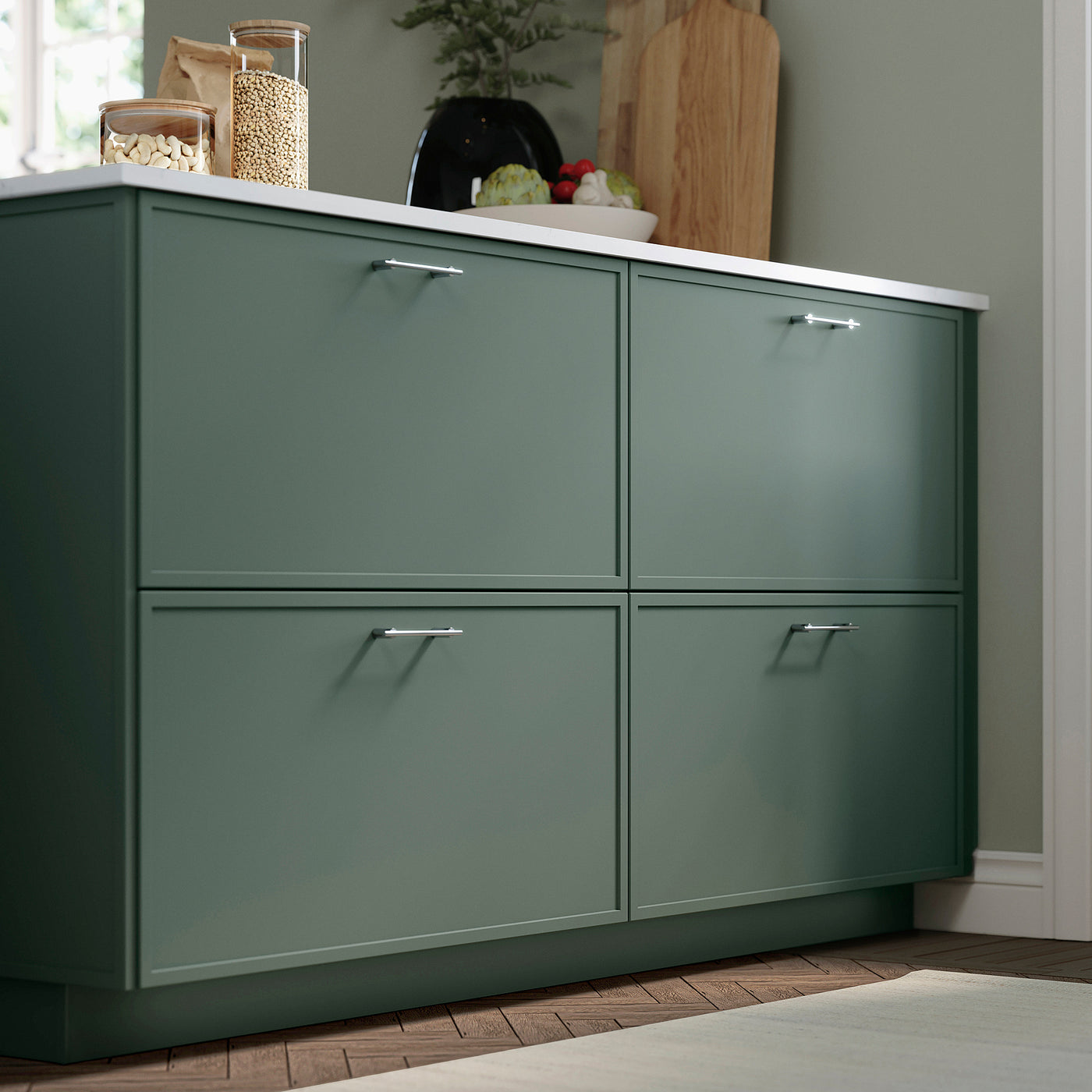 ASPUDDEN drawer front, dark grey-green, 40x40 cm
