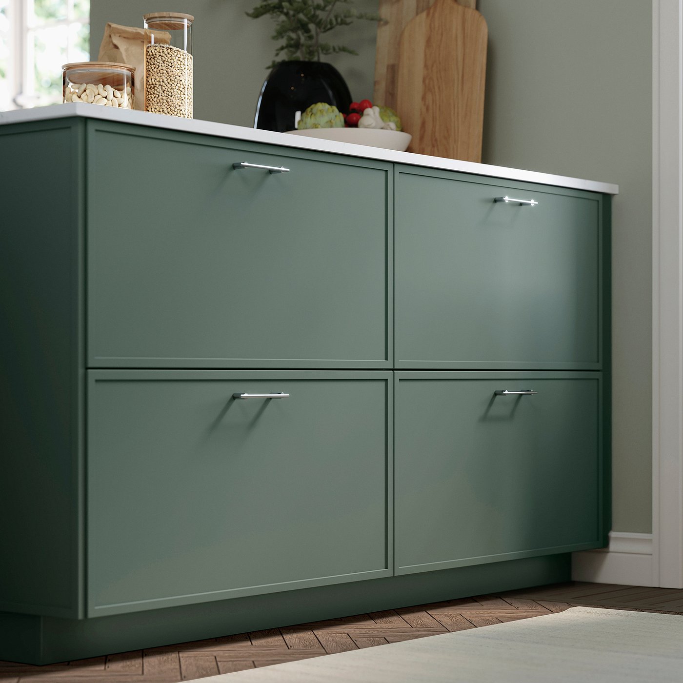 ASPUDDEN drawer front, dark grey-green, 40x20 cm