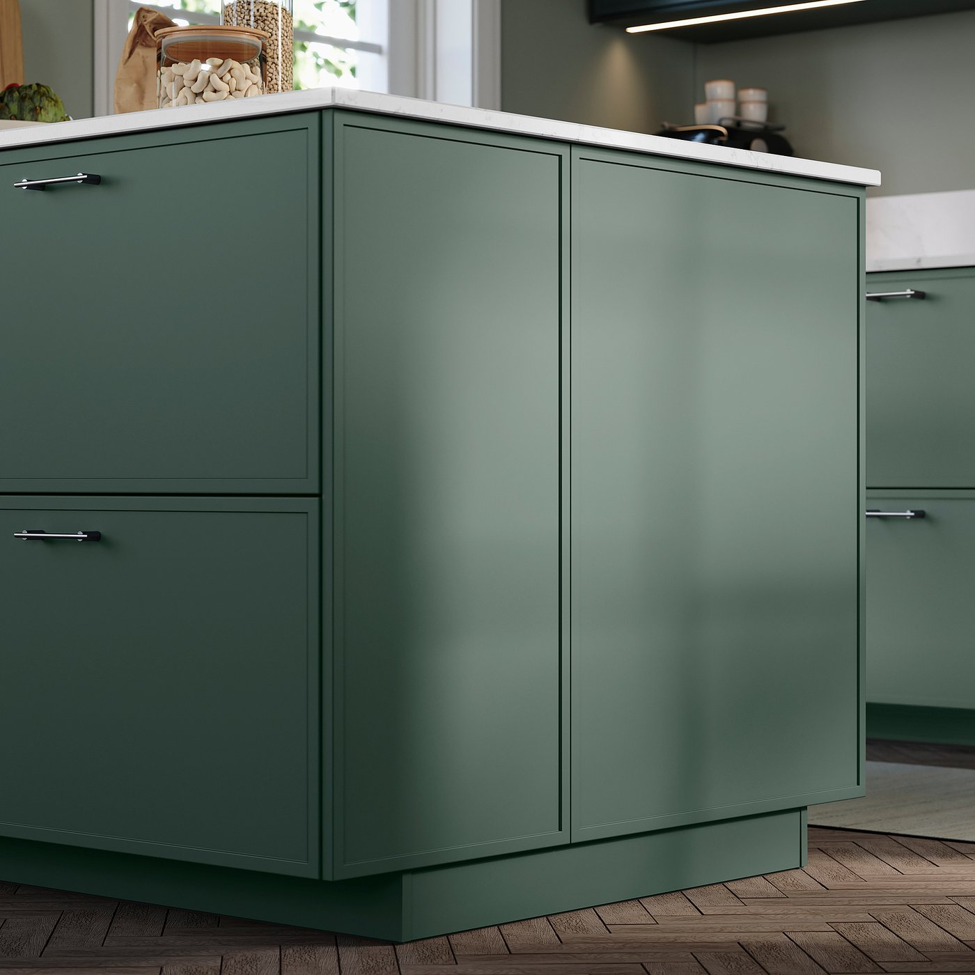 ASPUDDEN decorative cover panel, dark grey-green, 62x80 cm