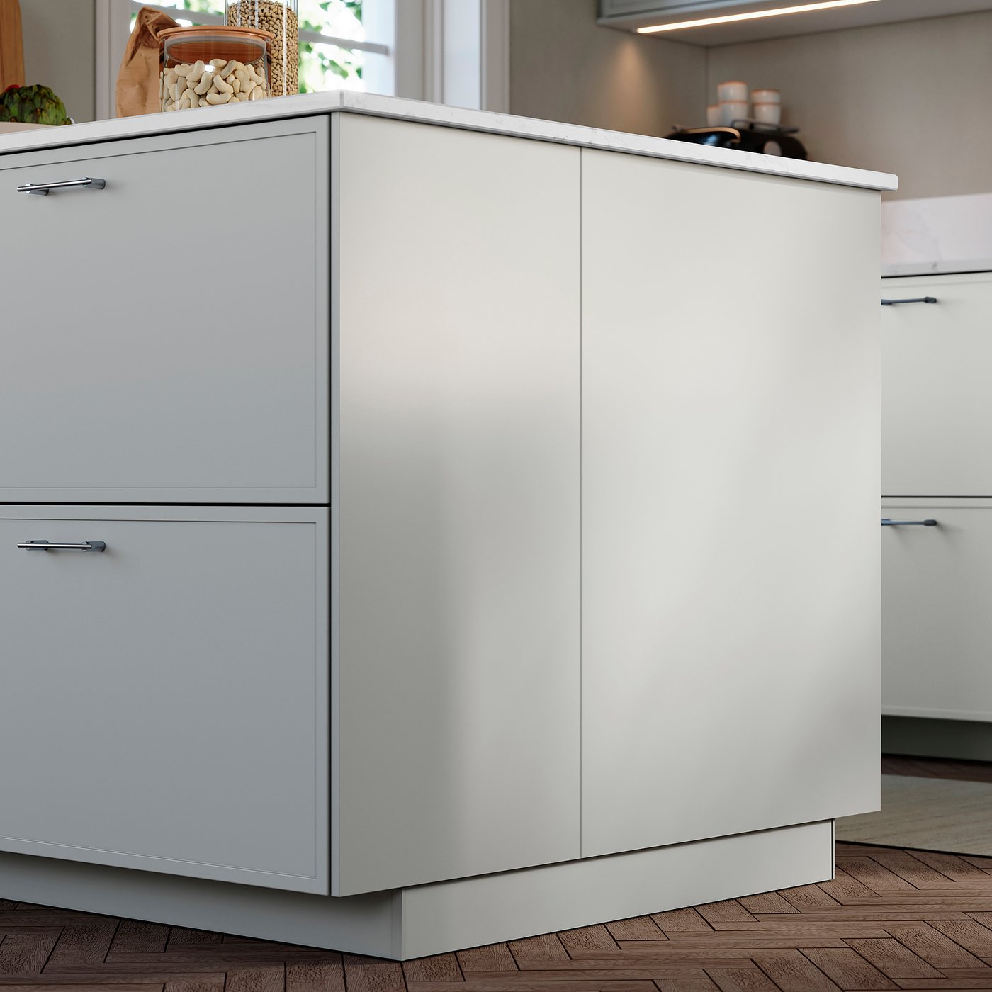 ASPUDDEN cover panel, light grey, 62x80 cm
