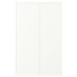 ASPUDDEN 2-p door f corner base cabinet set, matt white, 25x80 cm