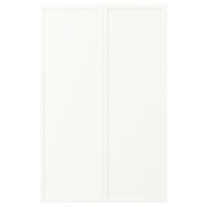ASPUDDEN 2-p door f corner base cabinet set, matt white, 25x80 cm