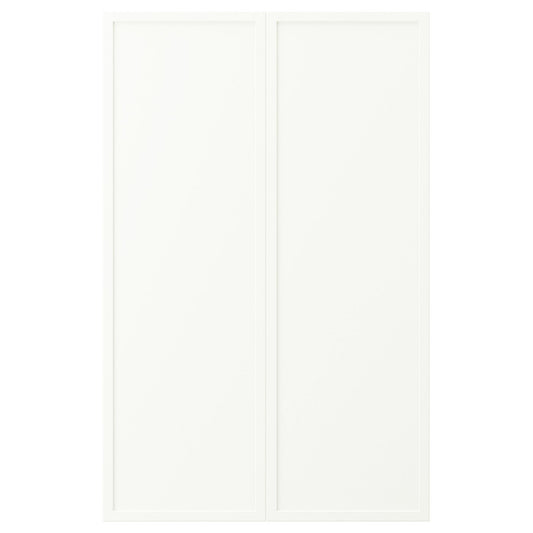 ASPUDDEN 2-p door f corner base cabinet set, matt white, 25x80 cm