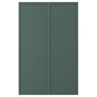 ASPUDDEN 2-p door f corner base cabinet set, dark grey-green, 25x80 cm