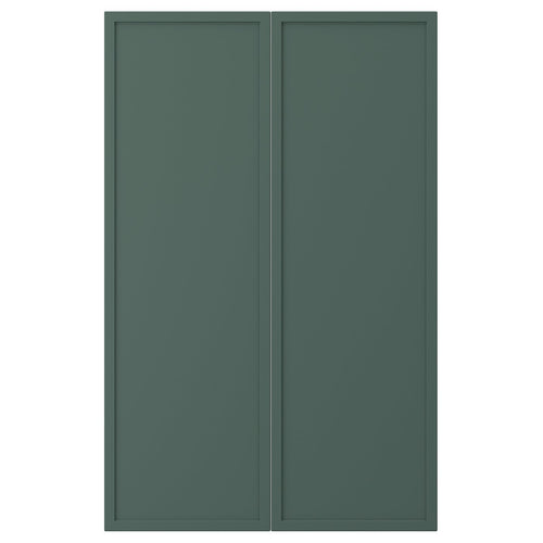 ASPUDDEN 2-p door f corner base cabinet set, dark grey-green, 25.0x79.7 cm