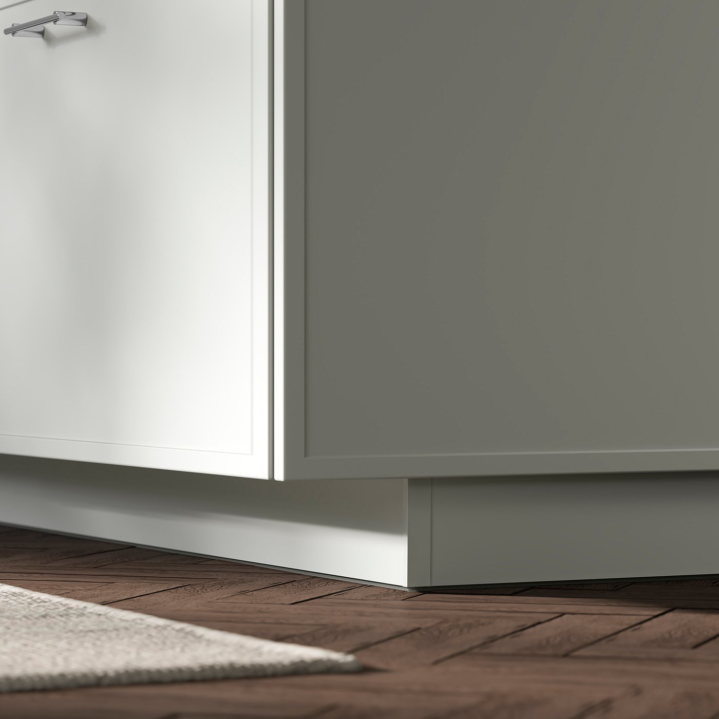ASPUDDEN plinth, light grey, 220x8 cm