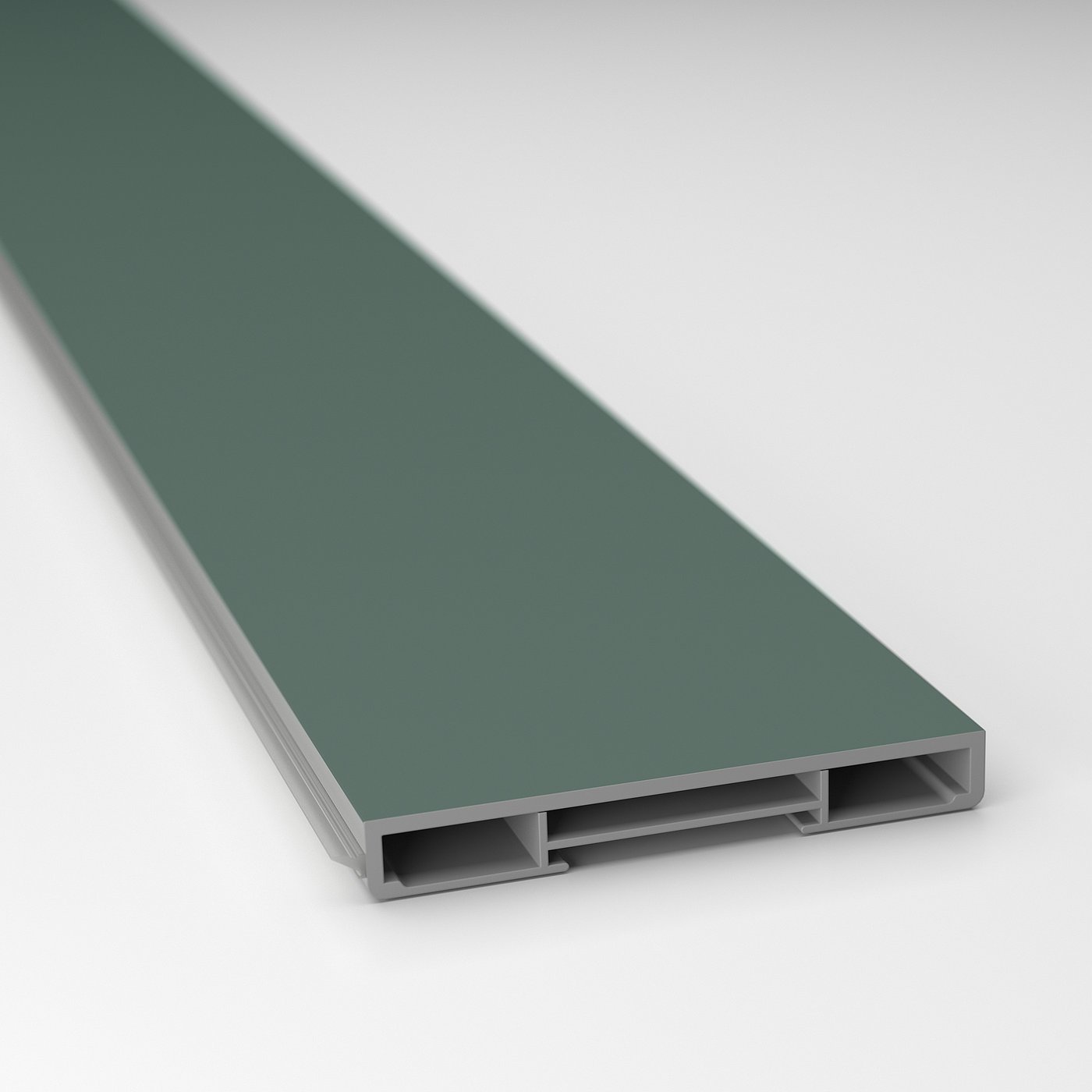 ASPUDDEN plinth, dark grey-green, 220x8 cm