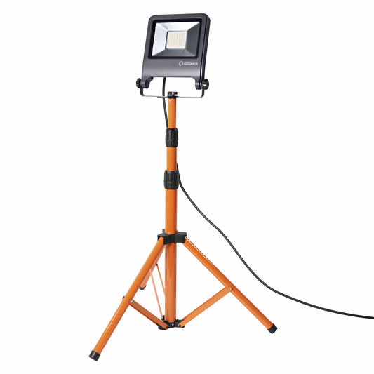 Bricocenter ORANGE ALUMINUM TRIPOD PROJECTOR LED 50W NATURAL LIGHT IP65