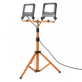 ALUMINUM TRIPOD PROJECTOR ORANGE LED 2X50W NATURAL LIGHT IP65