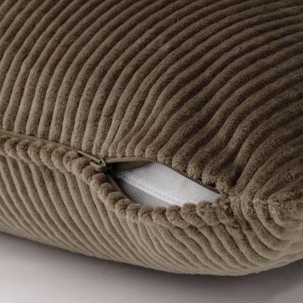 ÅSVEIG cushion cover, grey-brown, 40x58 cm