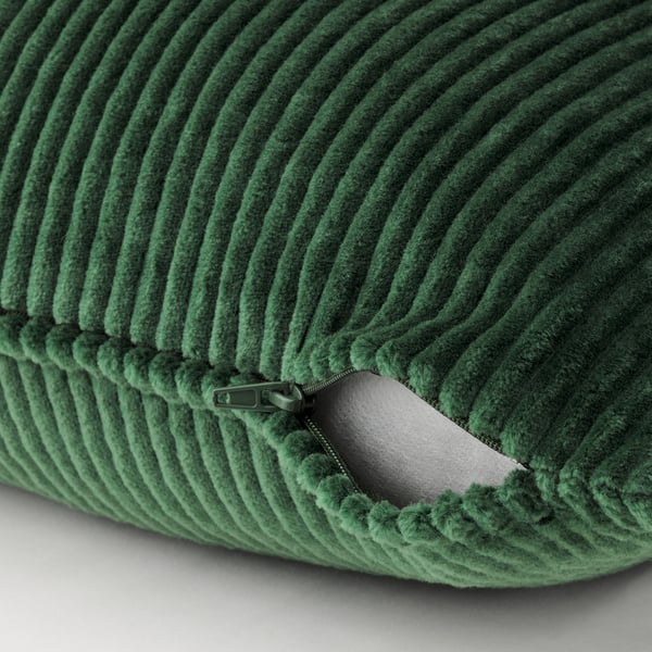 ÅSVEIG cushion cover, dark green, 40x58 cm