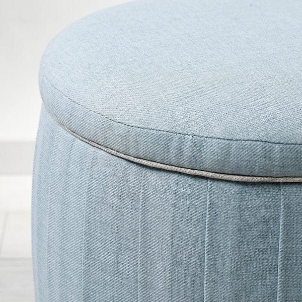 Ikea ÅTERLÖGA - Ottoman, with storage/Kilanda light blue