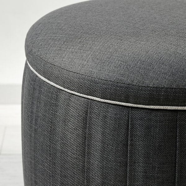 Ikea ÅTERLÖGA - Ottoman, with storage/Kilanda dark gray