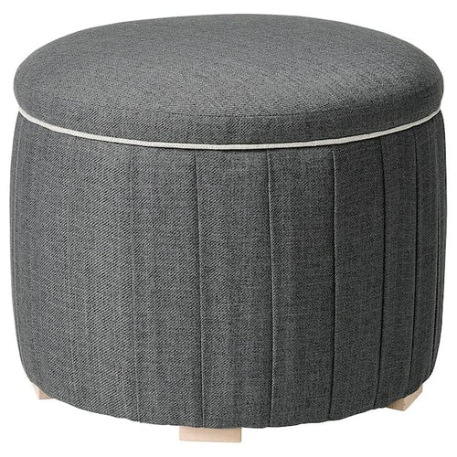 ÅTERLÖGA - Ottoman, with storage/Kilanda dark gray