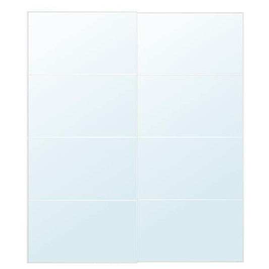 Ikea AULI - Pair of sliding doors, mirror glass, 200x236 cm