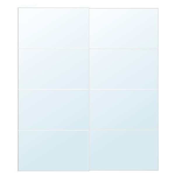 AULI - AULI Pair of sliding doors, mirror glass, 200x236 cm
