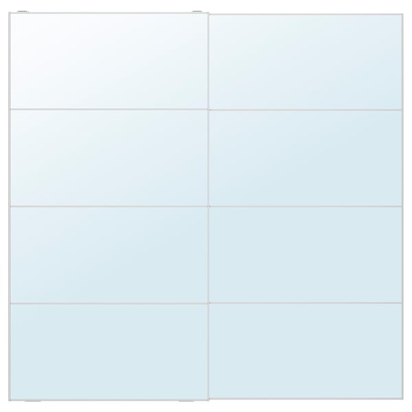 AULI pair of sliding doors, mirror glass, 200x201 cm