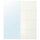 AULI / FÄRVIK - AULI / FÄRVIK Pair of sliding doors, mirror glass/white glass, 200x236 cm