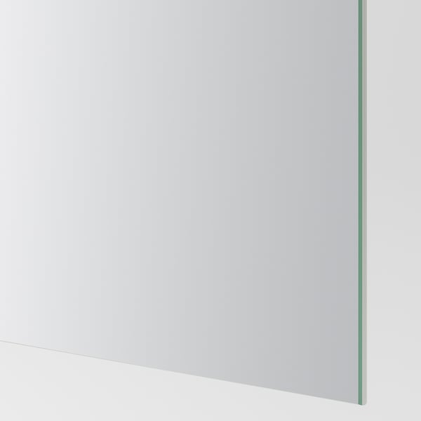 AULI / MEHAMN pair of sliding doors, aluminium mirror glass/double sided blue, 200x201 cm