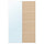 AULI / MEHAMN - AULI / MEHAMN Pair of sliding doors, aluminium mirror glass/double sided white stained oak effect, 150x236 cm