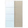 AULI / MEHAMN - AULI / MEHAMN Pair of sliding doors, aluminium mirror glass/double sided grey-beige, 150x236 cm