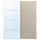 AULI / MEHAMN - AULI / MEHAMN Pair of sliding doors, aluminium mirror glass/double sided grey-beige, 200x236 cm