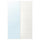 AULI / MEHAMN - AULI / MEHAMN Pair of sliding doors, white mirror glass/double sided white, 150x236 cm