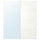 AULI / MEHAMN pair of sliding doors, white mirror glass/double sided white, 200x236 cm