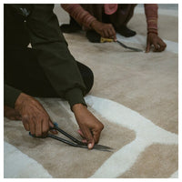 AXHAVREN - Carpet, long pile, beige/handmade,200x300 cm