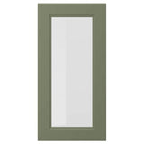 AXSTAD glass door, grey-green, 40x80 cm